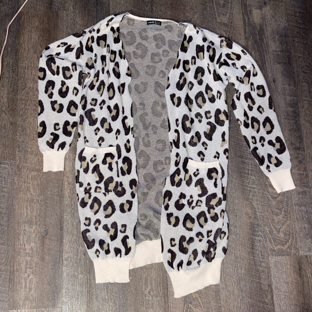 SHEIN Cheetah Print Cardigan